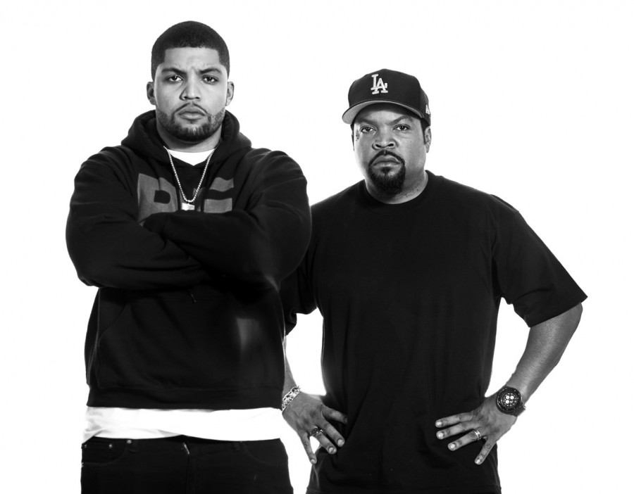 Ice Cube and his son OShea Jackson Jr. in Chicago on Tuesday, July 21, 2015. Jackson Jr. portrayed his father in Straight Outta Compton.