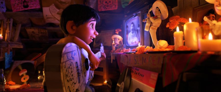 Miguel with his guitar in Coco. Image used with permission.