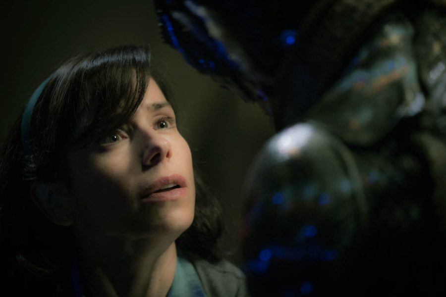 Sally Hawkins and Doug Jones in the film THE SHAPE OF WATER. Photo by Kerry Hayes. © 2017 Twentieth Century Fox Film Corporation All Rights Reserved. Used with permission.