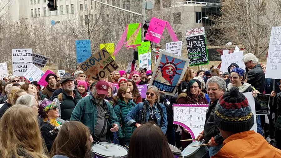 The Drummers at the womens march for truth.