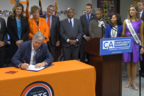 VIDEO: Gov. Parson signs STEM bill during visit to GCAA