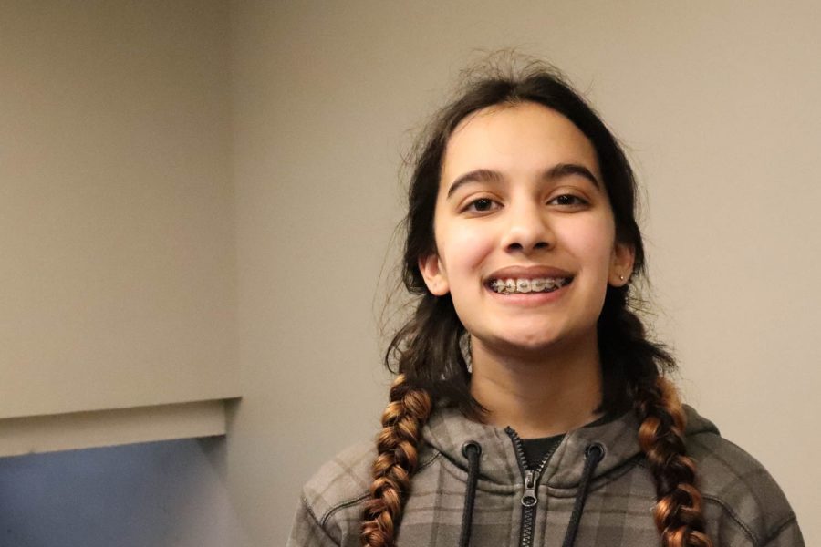 All-School Spelling Bee champion eighth grader Kavi Stevick.