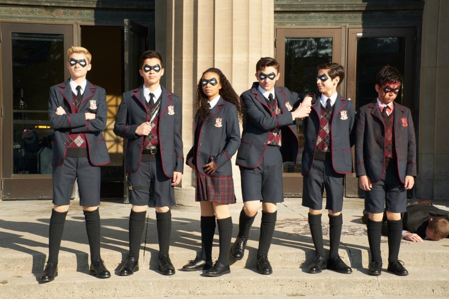Production still from The Umbrella Academy - season 1, episode 1. Image used with permission.