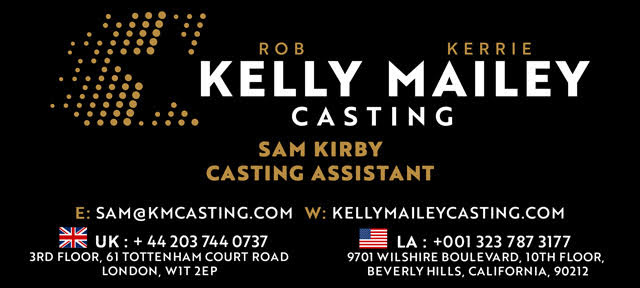 Casting assistant Kelly Maileys contact card sent via email. 