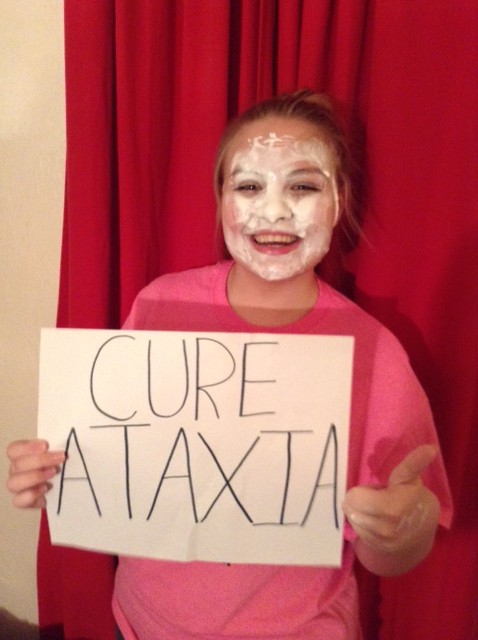 I took the Pie Face Challenge on March 26th to show my support for Ataxia. One challenge can make a difference!