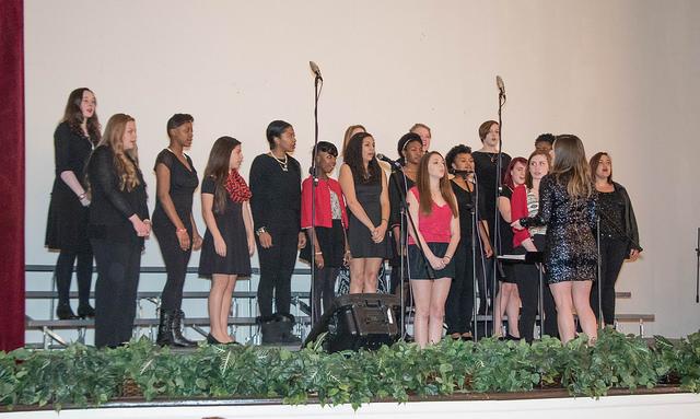 GCAA cabaret students preforming at the Franklin Room.