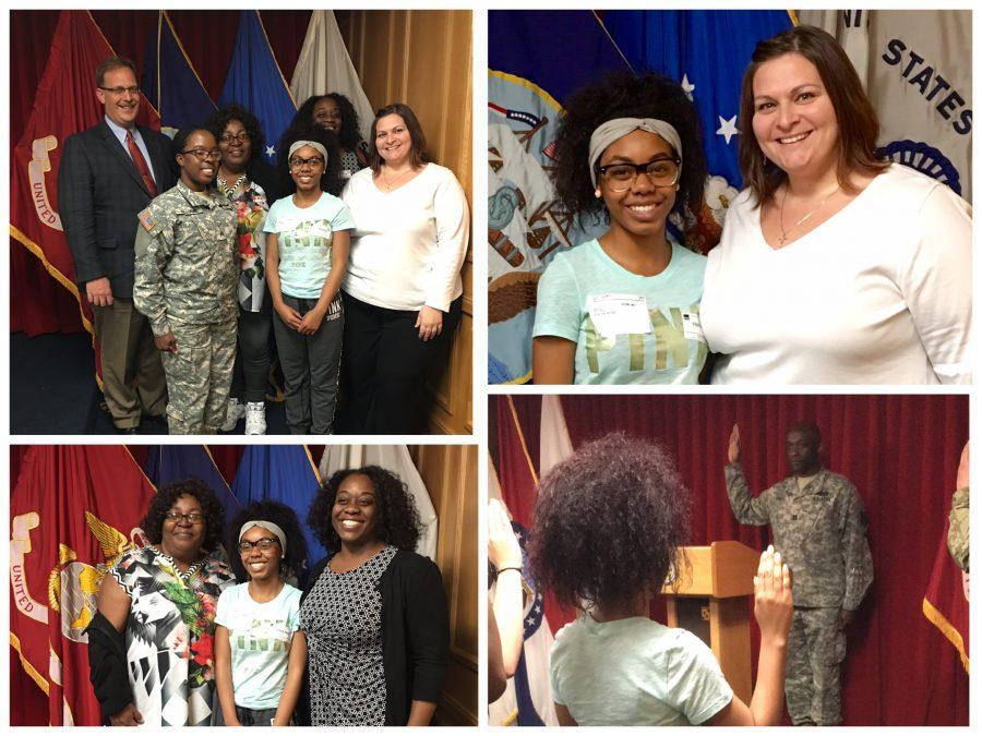 The Deal family and staff from GCAA witnessing Zykita being sworn in.