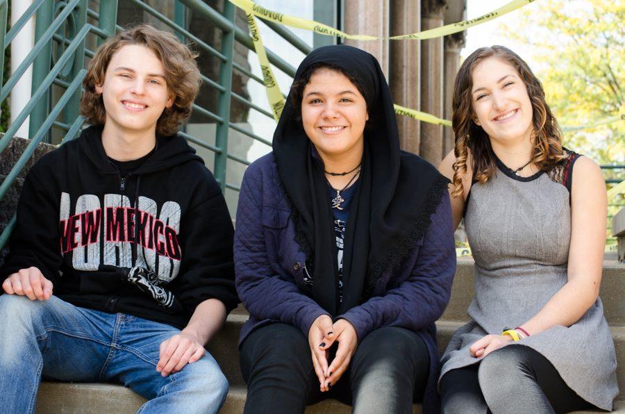 Left to right: Nicholas Baggett, Kareemah Thomas, Tessa Wild.  