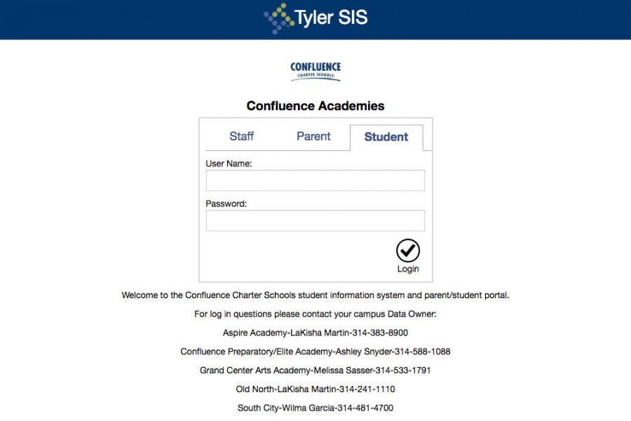 Screenshot of the Tyler SIS login screen.