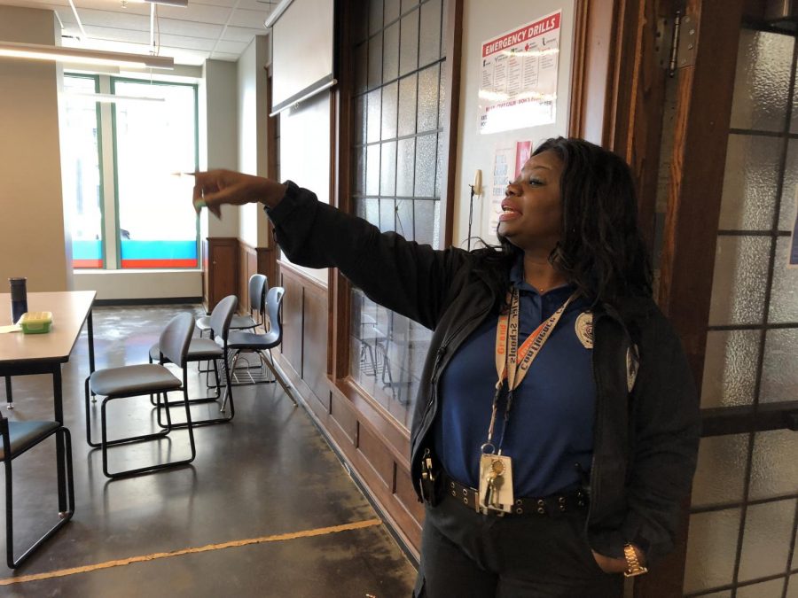 Resource Officer, Zina Bush directs students towards the lunch line. "I would like to talk to our girls, and let our girls know it's not necessary to be jealous of one another, everybody's special everybody unique so love who you are and you'll be okay.”

