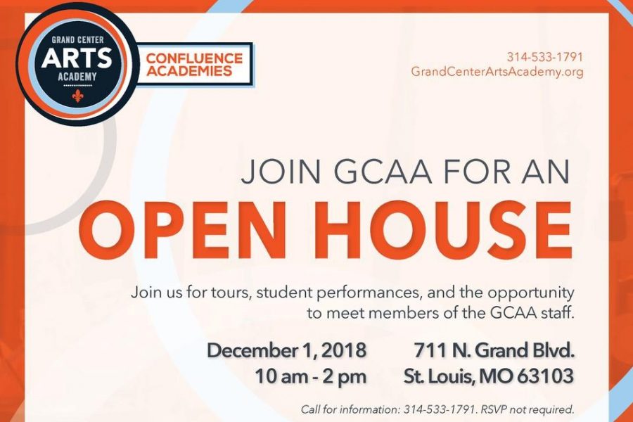 Flyer for the open house in the office and posted on the school website and social media.  