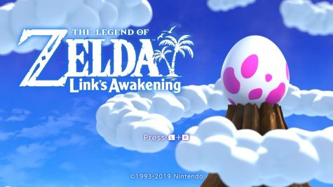 Screenshot of the title screen of Nintendos The Legend of Zelda: Links Awakening remake.
