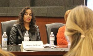Lynne Jackson, great-great granddaughter of Dred and Harriot Scott, discusses the importance of the first amendment using a specific example of limiting religious practices. One of the areas that I find that were losing our rights is freedom of religion, Jackson said.