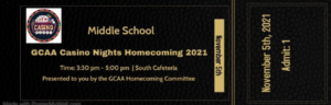 Middle School Homecoming Ticket